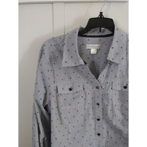 Striped Button Down Christopher & Banks Shirt